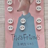 Bottoni in tessuto di cotone "Tilda Friends"