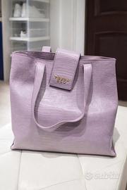 Borsa donna Tosca Blu lilla effetto coccodrillo