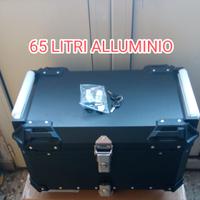 bauletto 65 litri alluminio COMPLETO