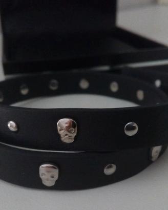 NUOVO bracciale unisex 2Jewels, vera pelle teschi