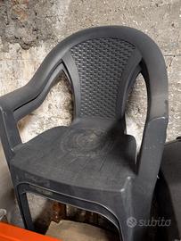 Sedie in plastica da terrazzo