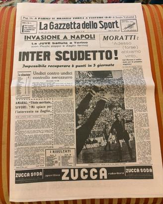 GiornaleCalcioRistampaAprile1963GazzettaSportInter