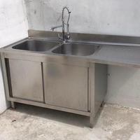 Lavello inox 2 vasche.