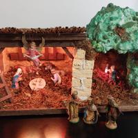 Presepe illuminato con Carillon - Vintage