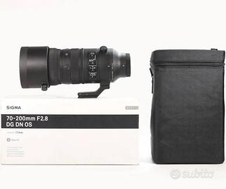 Sigma 70-200 f2.8 canon con anello adattatore sony