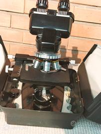 microscopio galileo con custodia.