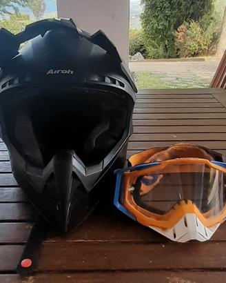 casco moto + mascherina 