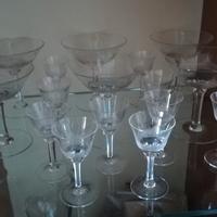 servizio bicchieri vintage in cristallo