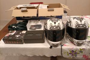 caschi hjc fg-15 (s+l) con interfoni btx