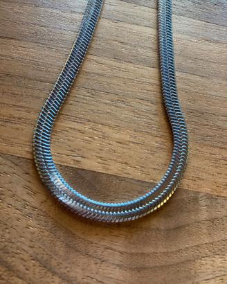 COLLANA STUPENDA SNAKE PIATTA