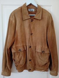 Giubbotto scamosciato, vera pelle, tg 48