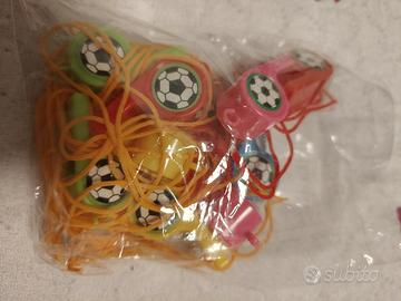 10 fischietti calcio colorati