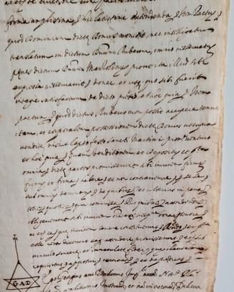 Atto notarile del 1732