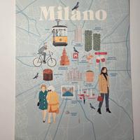 Poster Illustrato Milano