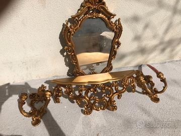 mensola con specchio