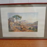 Veduta di Agnano, R. Rolando -Antica Stampa.