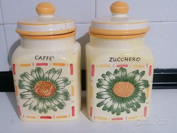 Barattoli caffè e zucchero in ceramica
