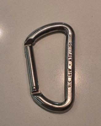 Moschettone inox AISI 316 80 mm Ø8 – asimmetrico 