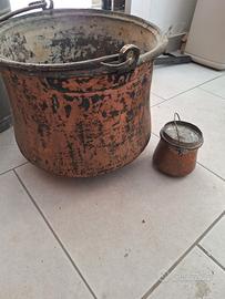 Coppia di Paioli Antichi in Rame – Vintage/Antiqua