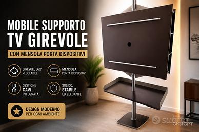 Mobile TV girevole con mensola integrata
