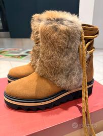 Baldinini  tg.36 polacchino camoscio con pelo Nuov