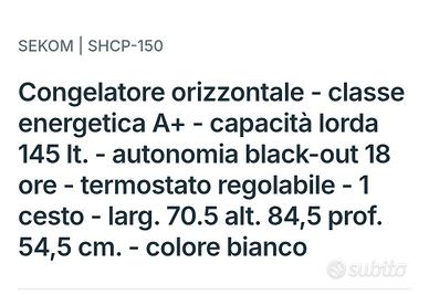 Congelatore a pozzetto 