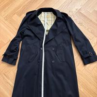 Trench lungo Ravizza twill cotone blu