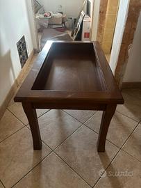 tavolino in legno massello castagno