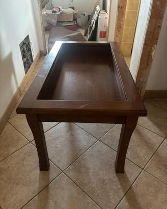 tavolino in legno massello castagno