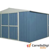 Box prefabbricato in acciaio 360x430cm 185kg blu