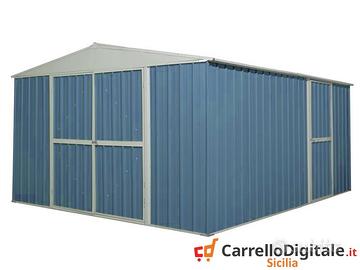 Box prefabbricato in acciaio 360x430cm 185kg blu