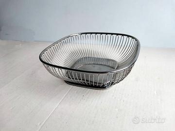 Cestino Portafrutta Alessi a Filo Acciaio Lucido