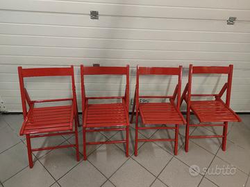 4 sedie pieghevoli 