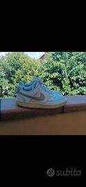 Scarpe Nike tg 38,5 bianco baffo grigio