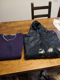 Set di 2 (maglia + felpa con cappuccio) taglia L