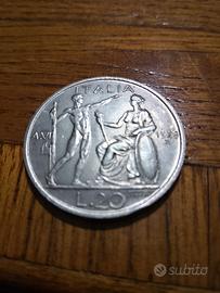 Moneta 20 Lire 1928 "Elmetto" - Italia - Riproduzi