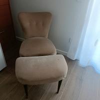 Poltrona in velluto anni 30 