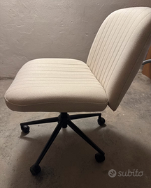 Sedia da ufficio senza braccioli, sedia girevole c