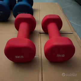 Coppia manubri neoprene da 3kg come nuovi