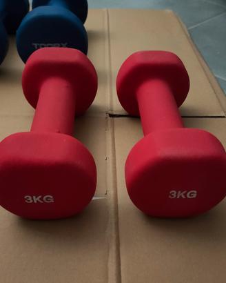 Coppia manubri neoprene da 3kg come nuovi