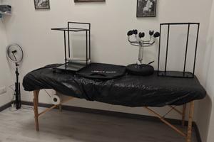 Postazione tattoo studio, lashmaker, dermopigment
