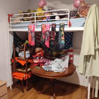 Letto a soppalco Ikea con scala 