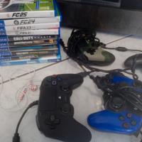 Ps4+giochi+cuffie+joistik