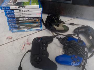Ps4+giochi+cuffie+joistik