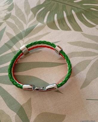 Braccialetto In pelle tricolore 