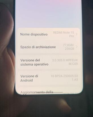 Redmi 15 pro 256 GB 8 giga di ram