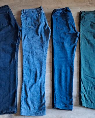 4 paia di pantaloni donna tg.46