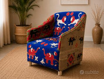 Coppia di poltrone African Art Craft