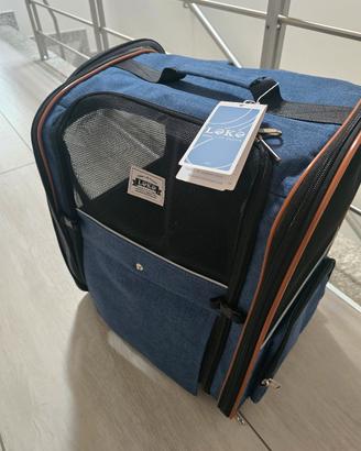 Trasportino a zaino nuovo  per cani e gatti
