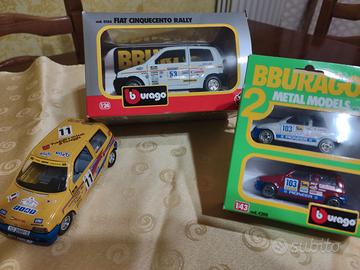 FIAT 500 Rally Burago 1/24 cod.0154 Bianca eGialla